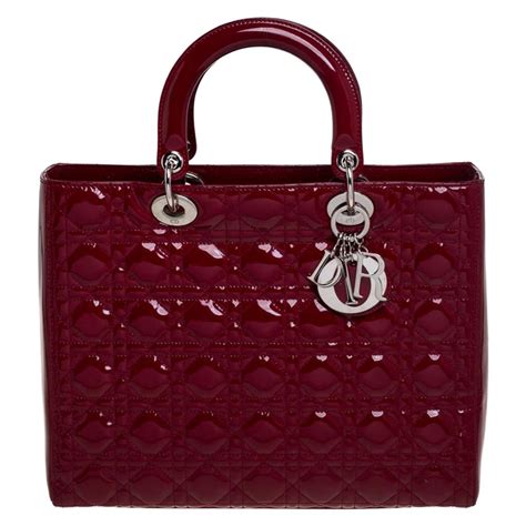 lady dior red patent